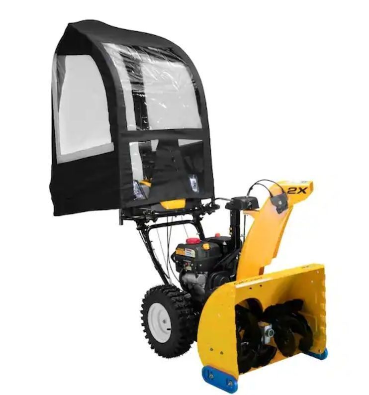 lot 6421 image: Universal Snow Cab Attachment for Most Two and Three Stage Snow Blowers (Missing Vinyl)- Retail $131