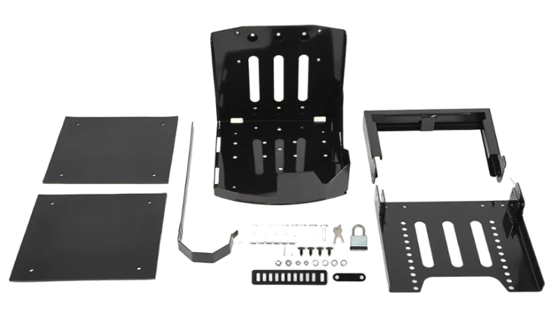 lot 7050 image: Adjustable Blower Rack Trailer Storage Holder with Lock