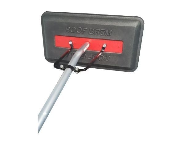 lot 16939 image: Mobile RoofBrum Snow Broom for Extra Large Vehicles, 12 Foot  No Scratch Snow Removal Foam Head, 3 Piece Handle with 60 Degree Roof Reach  Clear Snow from Your RV, Box Truck, Cargo Van, Trailer - Retail $124