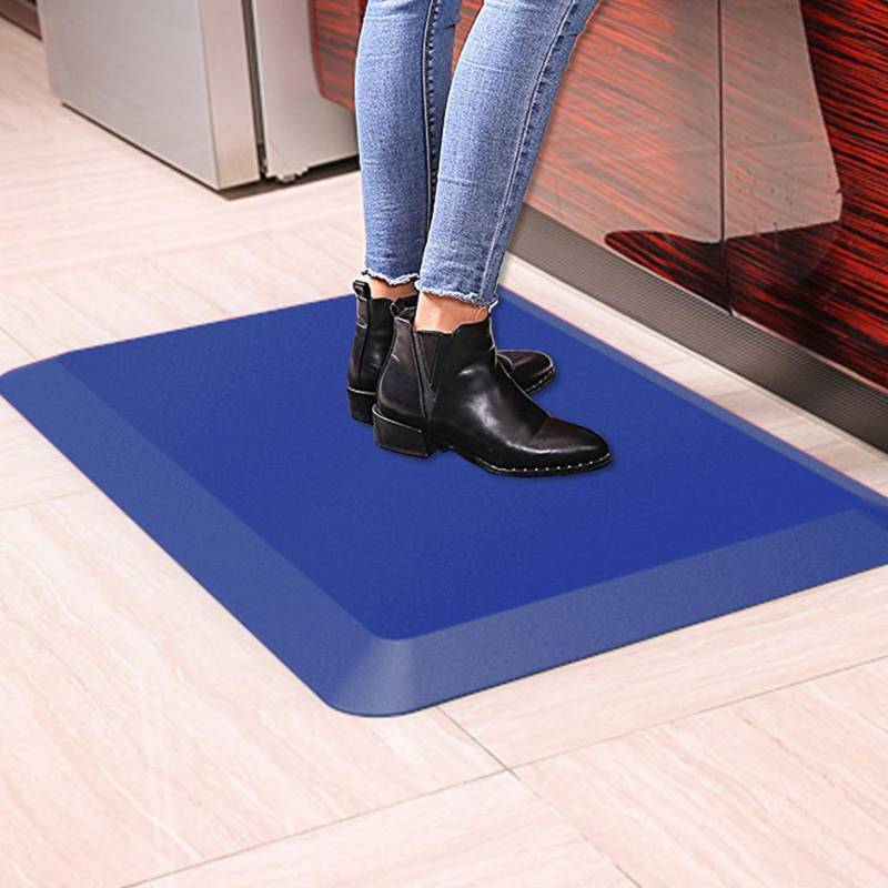 lot 31132 image: Anti Fatigue Floor Mat,Kitchen Mat, Standing Desk Mat  (Blue, 40 L x 17 W x 1 Th)