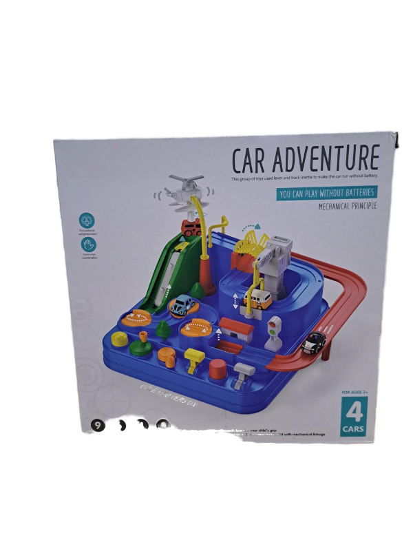 lot 13662 image: Car Adventure Play Set You Can Play Without Batteries 4 Cars for Ages 3 and Up