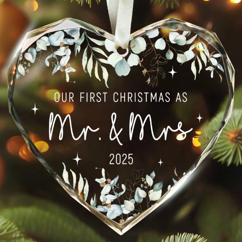 lot 32003 image: 9 Count -First Christmas Married Ornament 2025