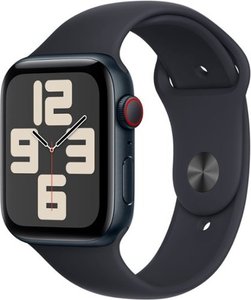 lot 15619 image: Apple Watch SE 2nd Generation (GPS  Cellular) 44mm Midnight Aluminum Case with Midnight Sport Band - SM - Midnight - (2022) - Retail $330