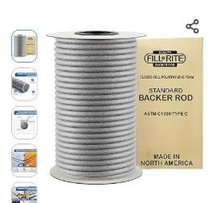 lot 30883 image: Oodles of Noodles Closed-Cell Foam Backer Rope 12Inch x 200 Ft Bulk Roll Crack Filler for Caulking, Grey Foam Gap Filler for Sealant Depth Control, Driveway Expansion Joints, Construction Use - Retail $70