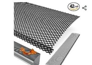 lot 30889 image: Lock in Gutter Guard, 6 Inch Heavy Duty Steel Leaf Filter Gutter Screens, Snap in Anti-Overflow Micro Mesh Protection Covers, Fit 4, 5 and 6 K Style Rain Gutter (6x 126 ft (42 Pack)) - Retail $70