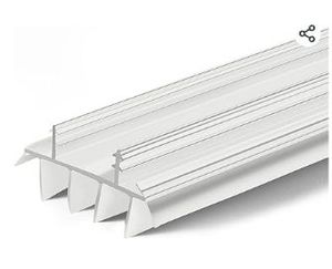 lot 30900 image: Pushglossy 1 Pcs Replacement Door Bottom with Vinyl Fins 36 Long 1 34 Wide Threshold Seal Bottom of Door Weatherstrip Kerf Weather Stripping for 78 Between Barbs (White)