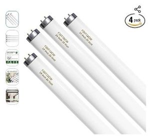 lot 30906 image: F20T12CW 20 Watt Light Bulb Cool White, 24 Inch T12 Fluorescent Tube 20W Compatible with Philips Sylvania GE Light Fixture G13 Cap 4 Count