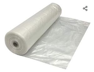 lot 30910 image: Farm Plastic Supply - Clear Plastic Sheeting - 10 mil - (10 x 100)  Clear Plastic Roll for Spray Barrier, Construction Plastic Sheeting, Roll of Plastic Sheeting Heavy Duty, Thick Plastic Sheeting - Retail $120
