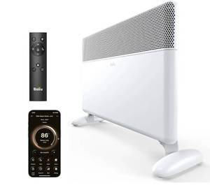 lot 33197 image: Ballu Convection Panel Space Heater for Large Room,1500W Electric Heater with Programmable Thermostat,WiFi App Control,Standing or Wall Mount,Smart Quiet Heater for Indoor Use,Works with Alexa,White (MISSING LEGS)