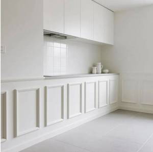 lot 33199 image: NeatiEase 12 Set Peel and Stick Wall Molding Trim Kit, Premade Wainscoting Panels, Self Adhesive Moulding Panel for Interior Walls Picture Frame Unknown Size