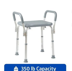 lot 33208 image: Medline Bath Chair with Arms (without Back) Capacity up to 350 LBS