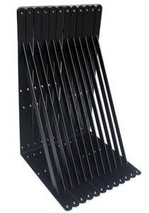 lot 33218 image: 12 Pack L20 x H 12 Black Heavy Duty Shelf Brackets with Screws Metal Shelf Brackets Shelf Support Angle Brackets for Shelves L Brackets Heavy Duty Floating Shelf