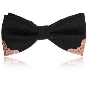 lot 34301 image: 2 Count of Shimmeroo Black Bow Ties for Men, Adjustable Necktie Pre-Tied Neck Ties Tuxedo Bowties for Wedding Banquet Carnival Costume Cosplay Party