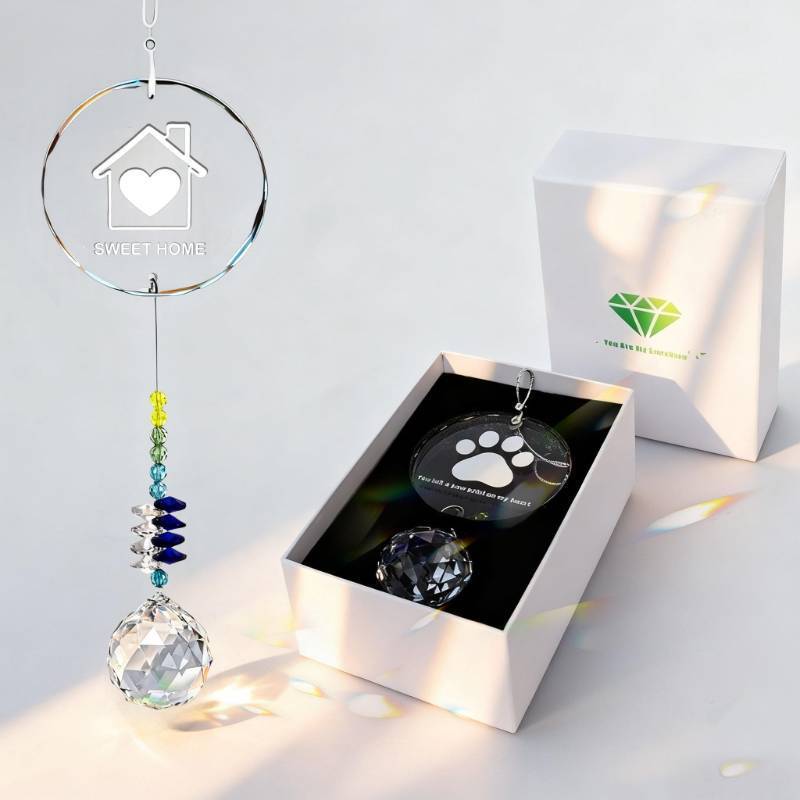 lot 9815 image: House Warming Gifts, K9 Crystal Suncatcher