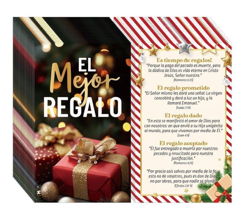 lot 23530 image: 400 Pcs Christmas Spanish Gospel Tract Cards