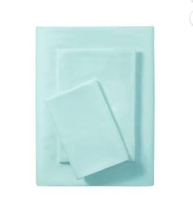 lot 15648 image: Your Zone 3-Piece Kids Soft Microfiber Sheet Set, Teal (Twin)