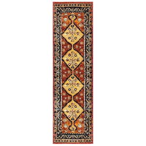 lot 33231 image: SAFAVIEH Vintage Hamadan Bora Oriental Runner Rug  RustGold  2 3  x 8 - Retail $75