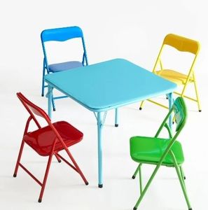 lot 33236 image: Little Nest 5 Piece Blue Table And Chair Set