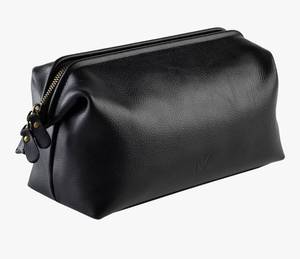 lot 34344 image: NV Holders Premium Genuine Leather Toiletry Bag for Men - The Ultimate Travel Dopp Kit and Hygiene Organizer, Perfect Mens Toiletry Travel Bag (Black) Retails $80