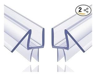 lot 35013 image: 2-Pack Butecare Frameless Shower Door Bottom Seal for Glass Doors  Stop Shower Leaks and Create a Water Barrier (14 x 39)