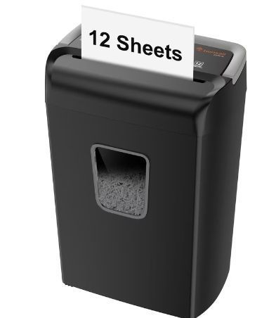 lot 30350 image: Bonsaii 12-Sheet Cross Cut Paper Shredder for Home Office Use, C279-B