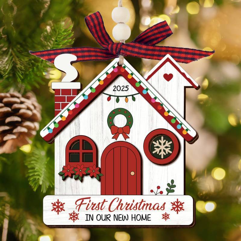lot 32103 image: 5 Count of House Warming Gifts New Home -First Christmas Ornament
