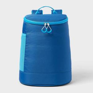 lot 33274 image: 15 Cans20.7qt Backpack Cooler - Sun Squad Blue Zip Closure, Adjustable Straps