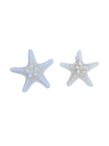 lot 34366 image: White Starfish Hair Clips Set of 2