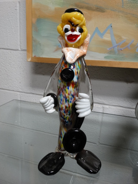 lot 11453 image: Murano glass hand blown clown figure