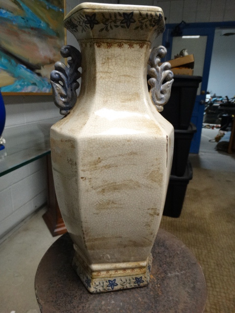 lot 11487 image: Tall decorative ceramic vase