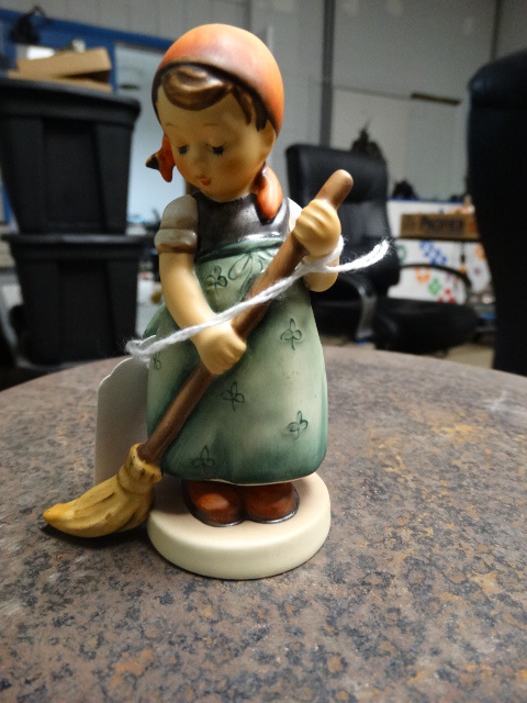 lot 11511 image: Hummel figurine stamped 171-Little Sweeper- Made in Germany