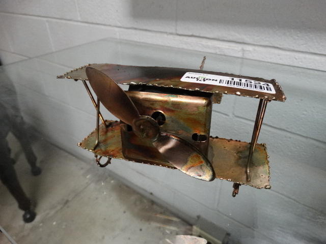 lot 11524 image: Copper music box airplane