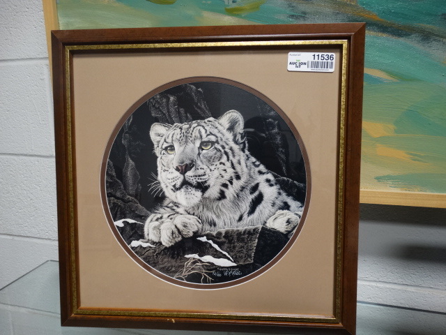 lot 11536 image: Framed scratchboard print signed & numbered- Martiena R. Richter