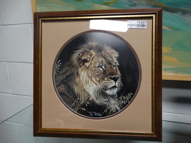 lot 11537 image: Framed scratchboard print signed & numbered- Martiena R. Richter