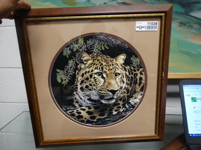 lot 11538 image: Framed scratchboard print signed & numbered- Martiena R. Richter