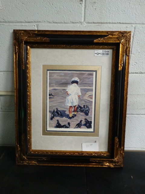 lot 11544 image: Framed print Stepping carefully in Venice signed & numbered