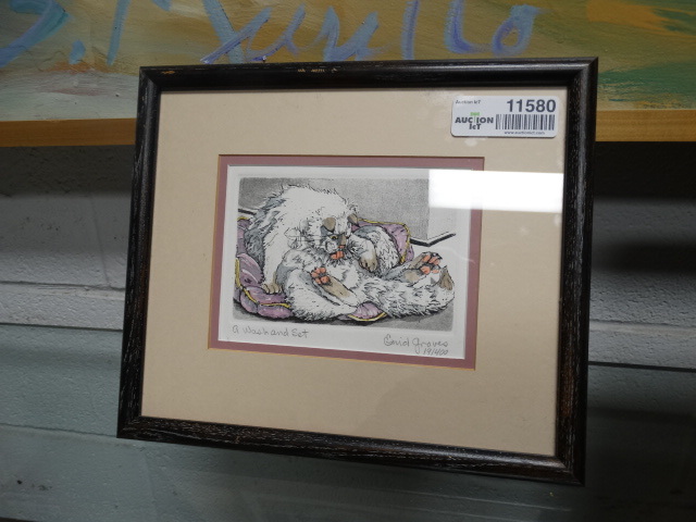 lot 11580 image: Framed print-A wash and set Signed Enid Groves & numbered 19400