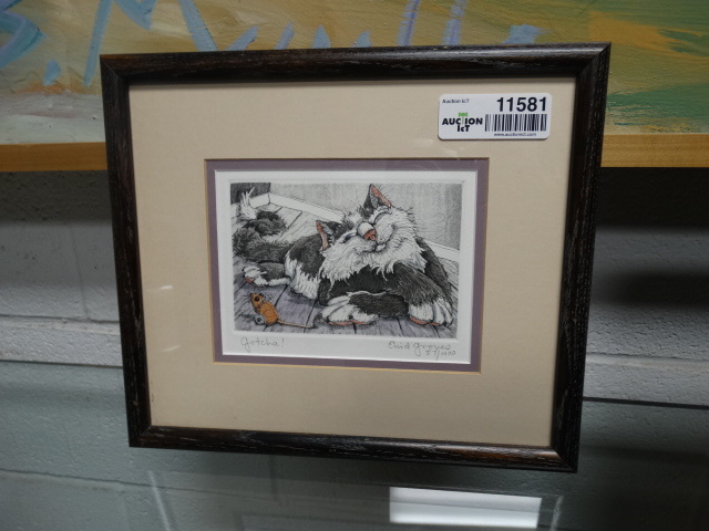 lot 11581 image: Framed print-Gotcha Signed Enid Groves & numbered 57400