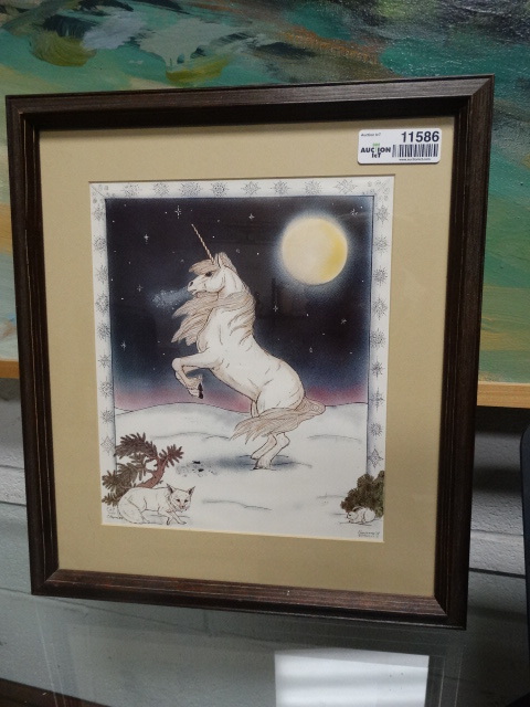 lot 11586 image: Framed print Signed by artist Cheyenne & numbered 5291000