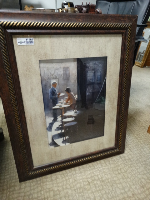 lot 11587 image: Large framed decorative print