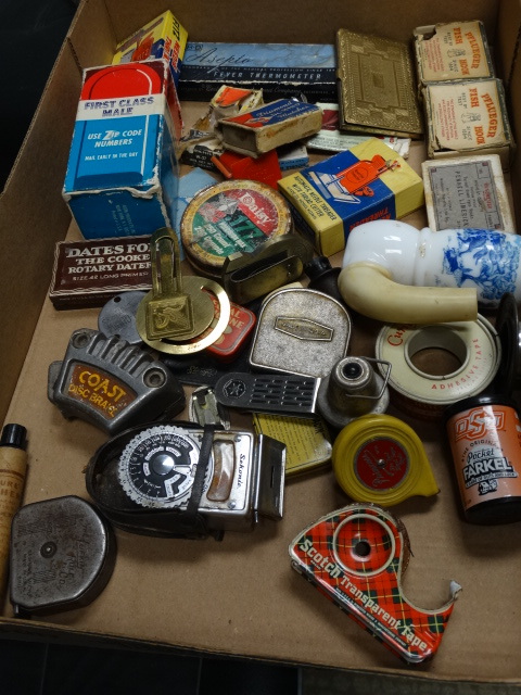 lot 11599 image: Lot of antique itemsboxesmisc.