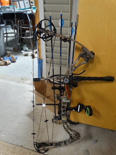 lot 11602 image: Elite Archery compound bow w scope arrows & extras-