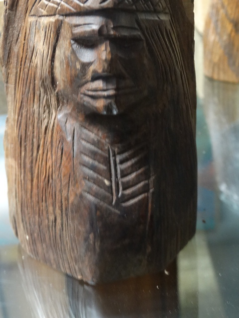 lot 11607 image: Ironwood Native American Carved bust- Approx 6 tall