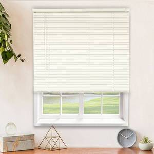 lot 15680 image: Chicology Cordless Vinyl Mini Window Blinds 1 Slats,  Alabaster (72W x 48H) - Retail $70