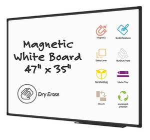 lot 15684 image: UBrands Dry Erase Board 47 x 35 Magnetic Whiteboard Large Marker Board - Retail $89