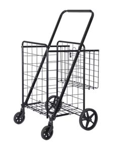 lot 15685 image: ZENSTYLE Folding Shopping Cart Multi-purpose Utility Cart Trolley Large Capacity