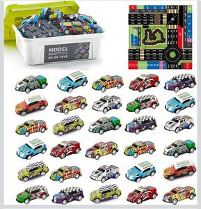 lot 15697 image: 32-Piece Pull-Back Car Toy Set