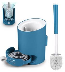 lot 15701 image: SUGARDAY Toilet Brush and Holder Set Toilet Bowl Brush and Caddy Scrub Brush with Holder