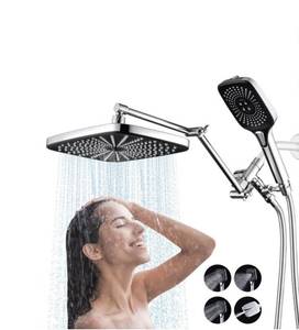 lot 33304 image: Gitawusa, 4 Modes 12. Fixed Mount 3-Way Diverter Showerhead & handheld Shower