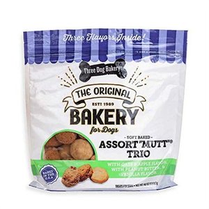 lot 34438 image: Three Dog Bakery Assort Mutt Trio Soft Baked Cookies for Dogs (Best By November 2026)